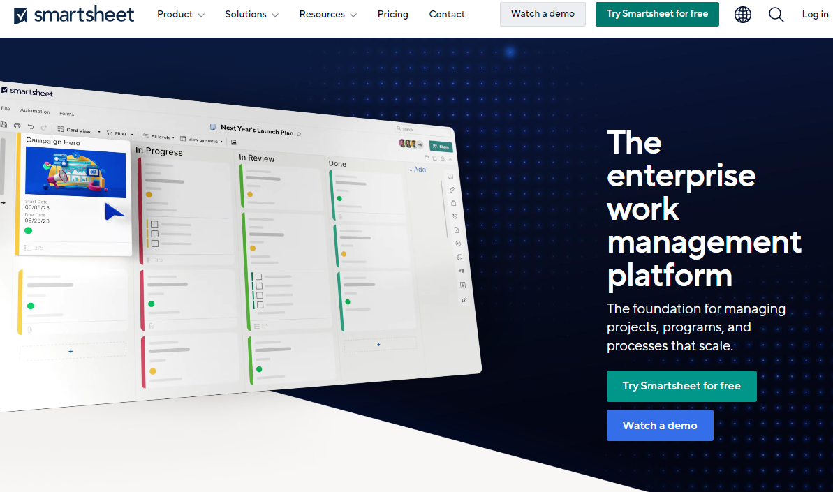 Smartsheet: The enterprise work management platform