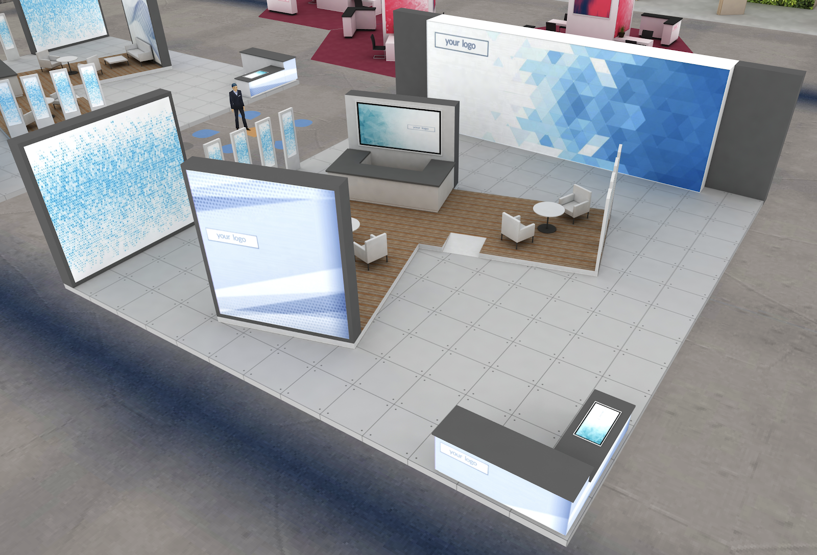 Exhibition Stands and Booth Guides, texture mapping and templates -  Metaverse Academy