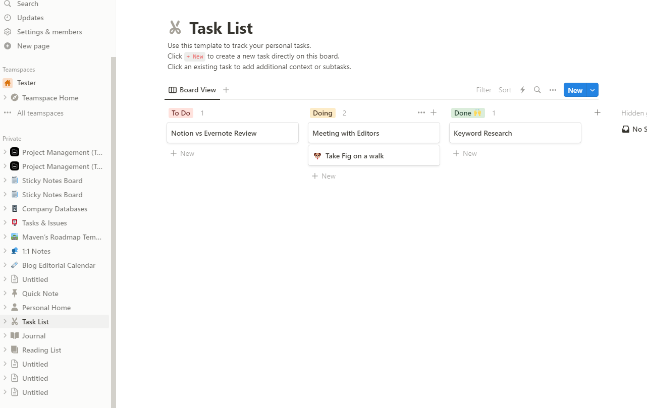 Task Management for Notion