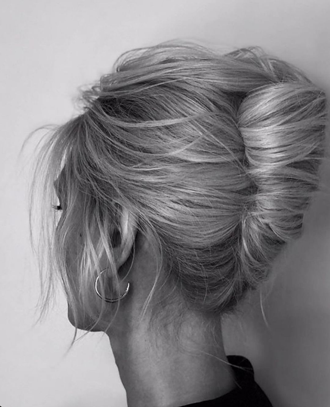 Messy french twist hairstyle