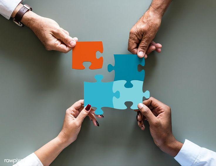 Business teamwork cooperation jigsaw isolated | premium image by  rawpixel.com / Niwat | Teamwork, Web design websites, Web design resources