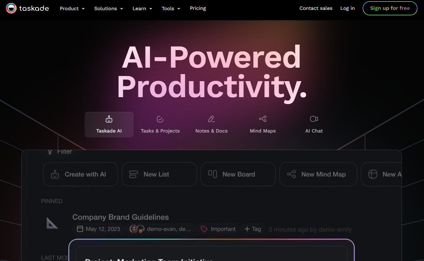 AI-Powered Productivity with Taskade