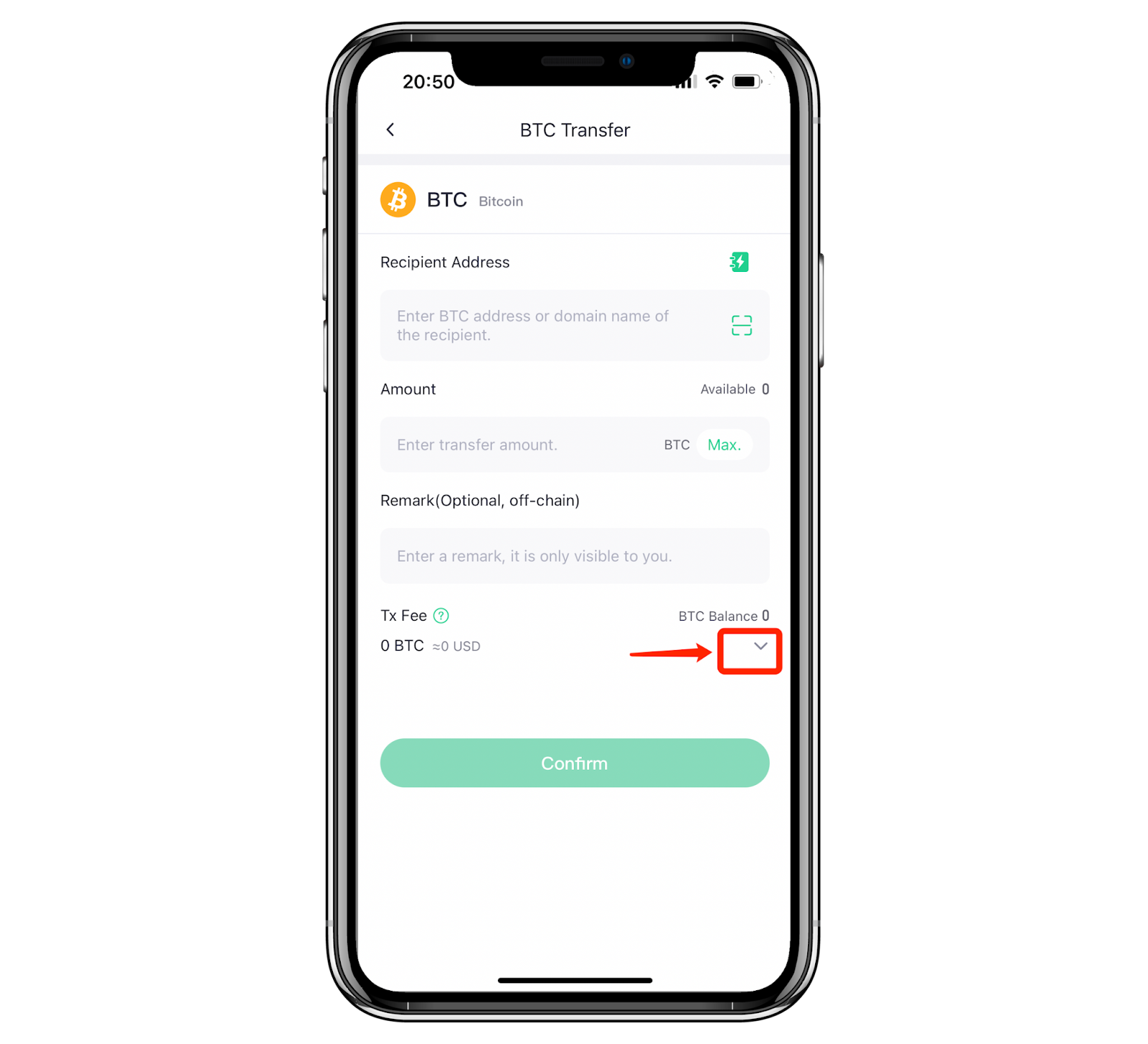 How to adjust transaction fees – CoinEx Wallet