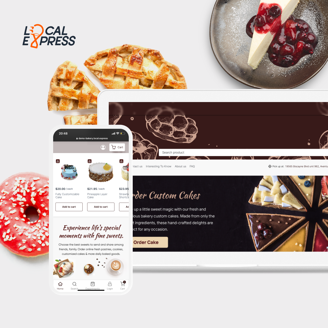 Optimized Web Store and Mobile App for Bakery