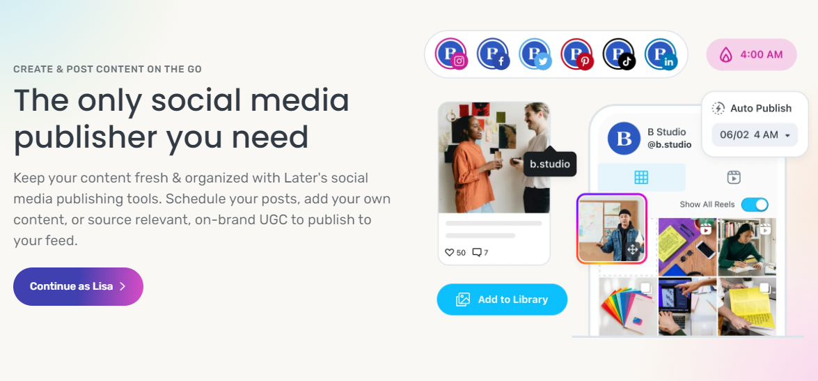 The only social media publisher you need is Later