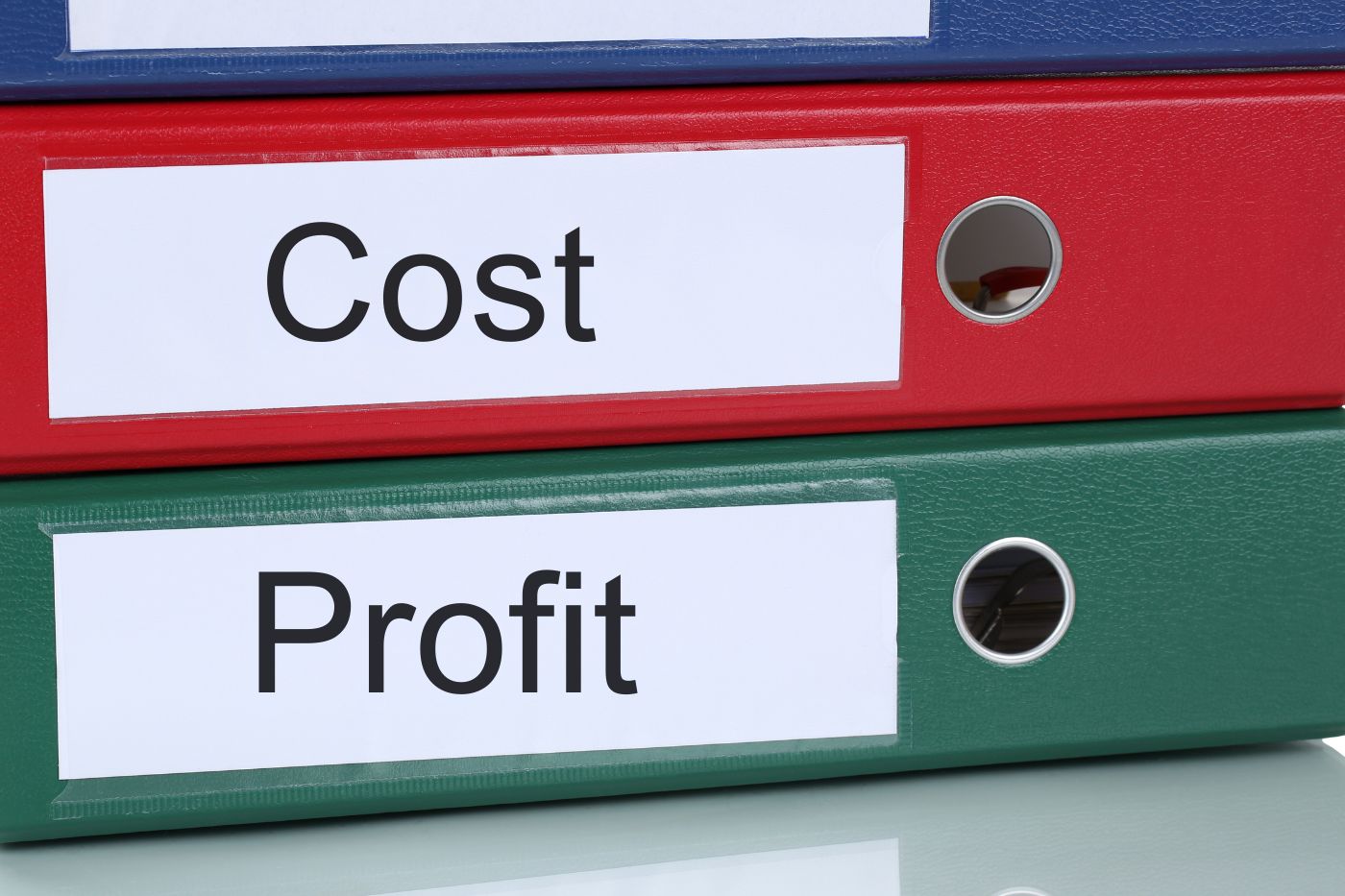 Cost and Profit Label in a folder