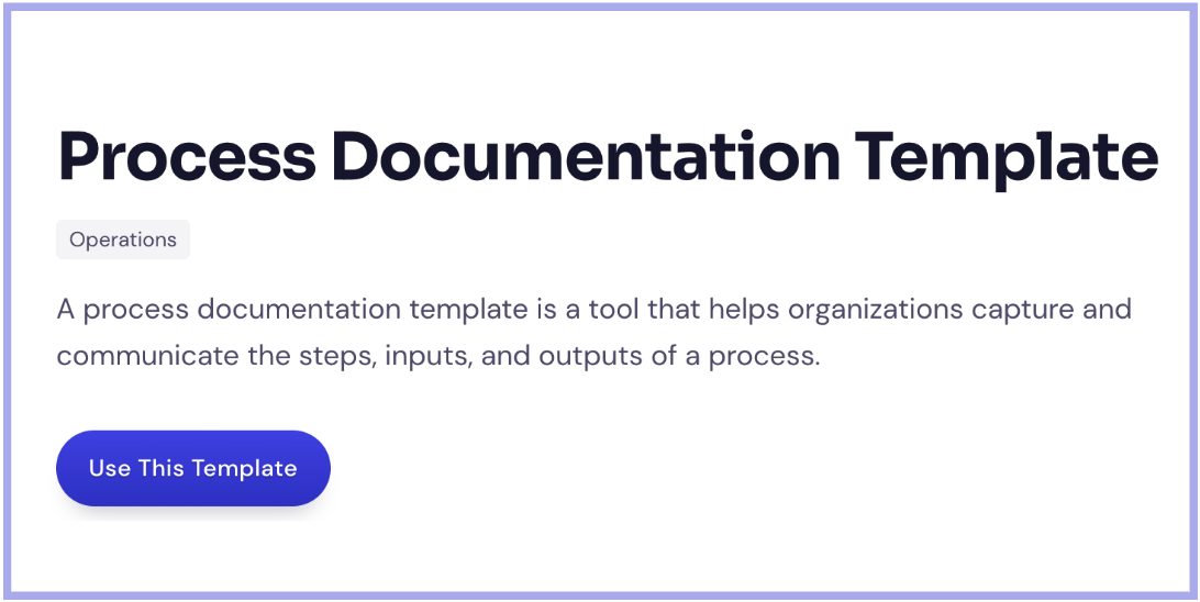 Process Documentation Template with ScribeHow