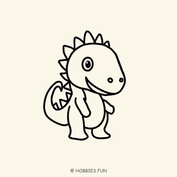 Cartoon Stegosaurus Drawing