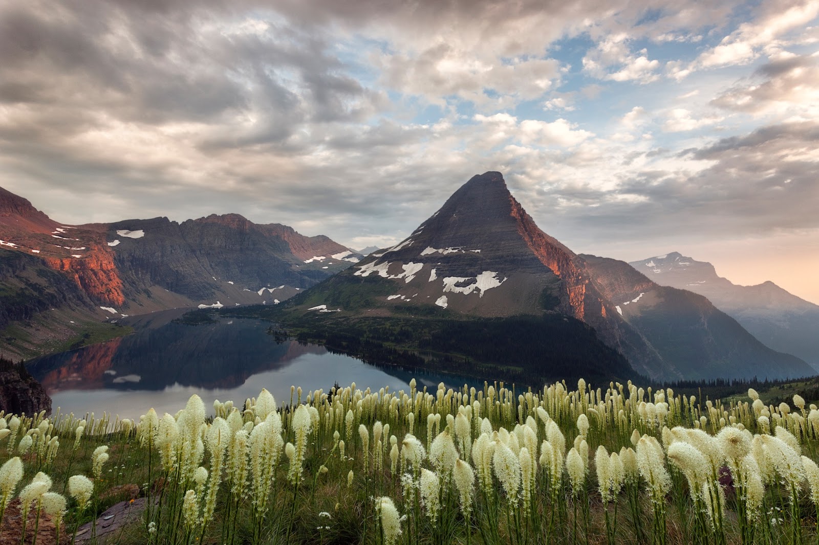 iconic mountain scene in glacier national park