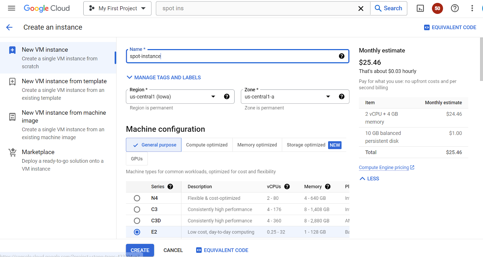 How to Create and Use Google Cloud Spot VM