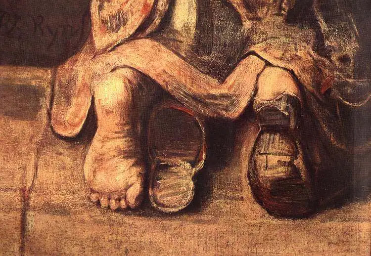 Рембрандт. Возвращение блудного сына. Фрагмент. 1669.