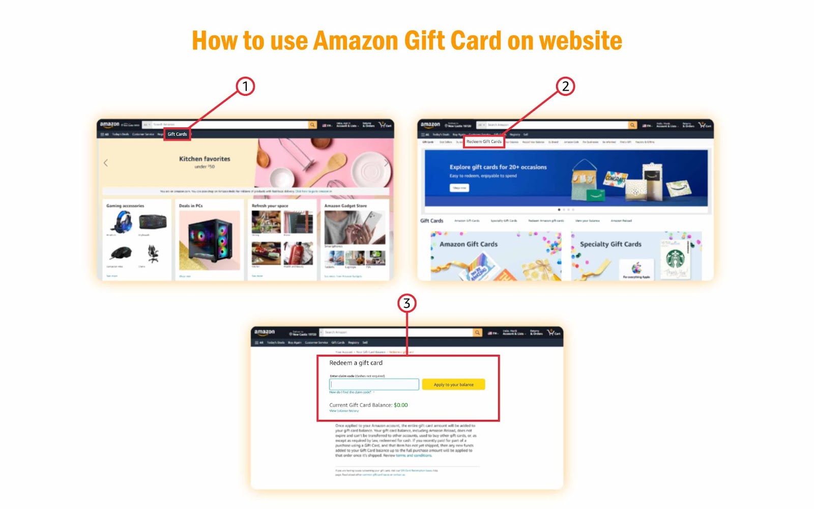 How To Use Amazon Gift Card on Your PC