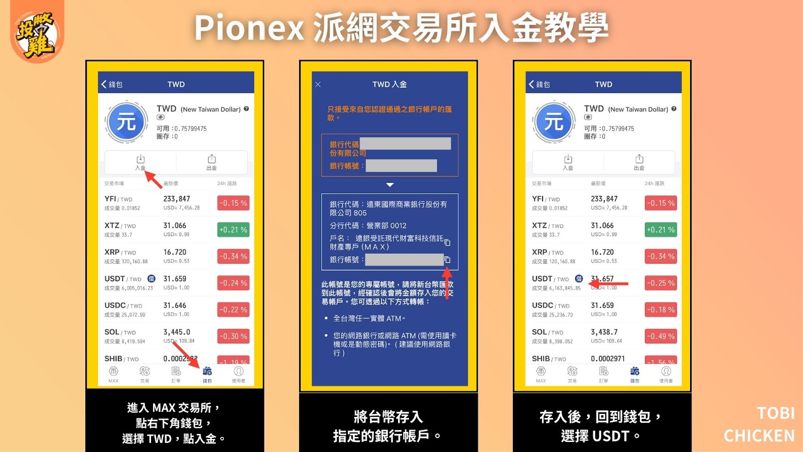 Pionex 派網交易所出金、入金教學｜如何用新台幣買 BTC、ETH？加密貨幣怎麼換成新台幣匯回台灣？