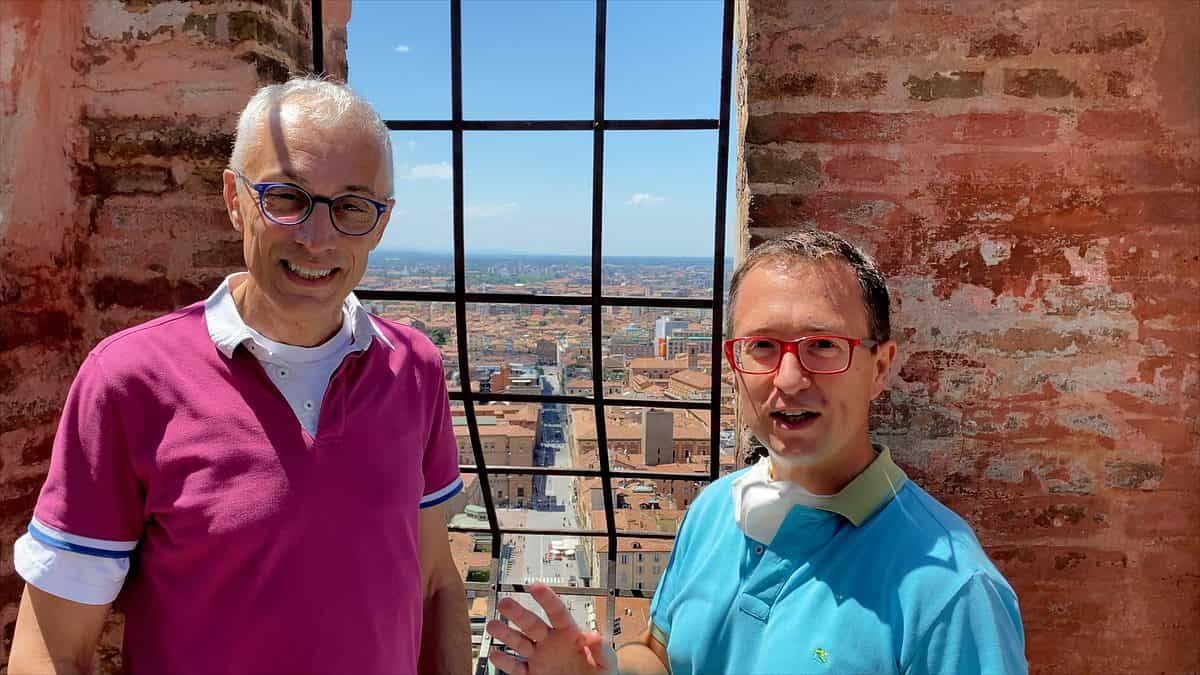 The view from the top of the Torre degli Asinelli Bologna