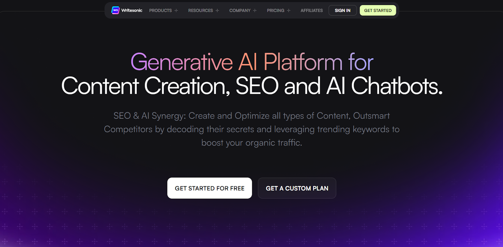 Writesonic: Generative AI Platform for Content Creation, SEO and AI Chatbots