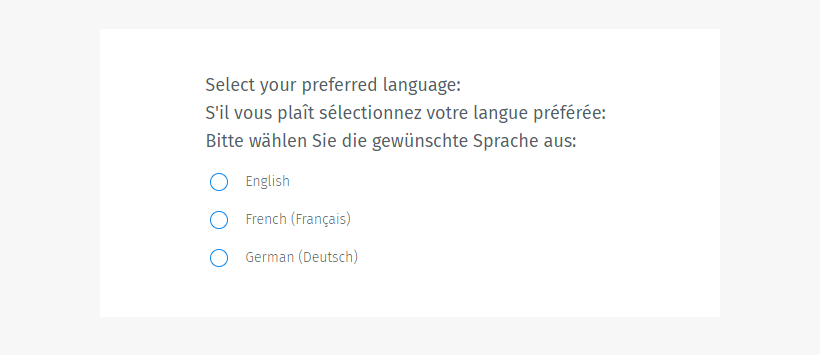 Choosing your website language