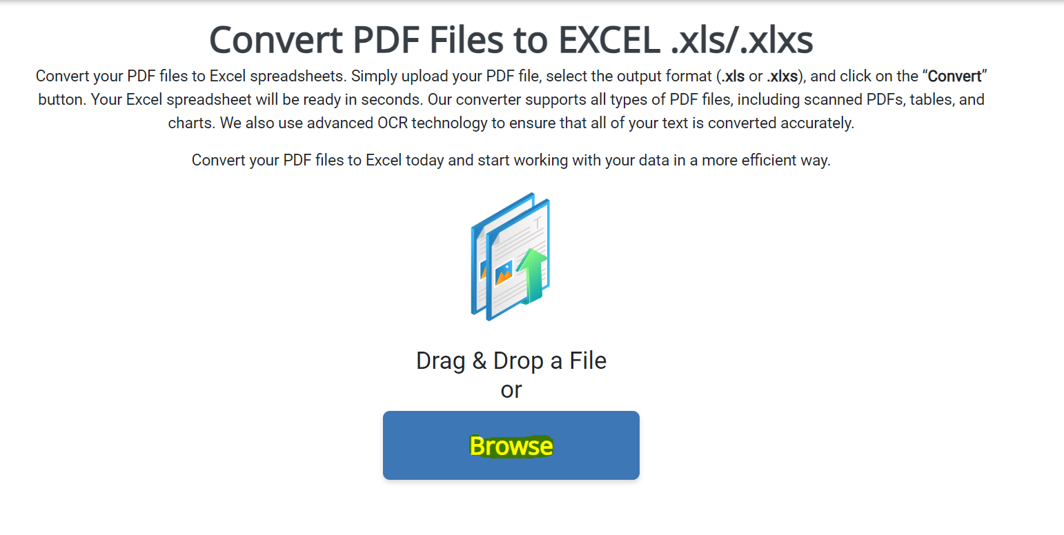 PDF TO EXCEL