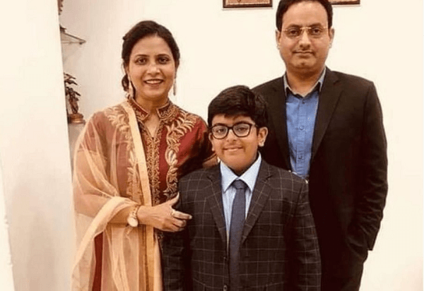 Vikas Divyakirti with Dr. Taruna Verma and their son Satwik