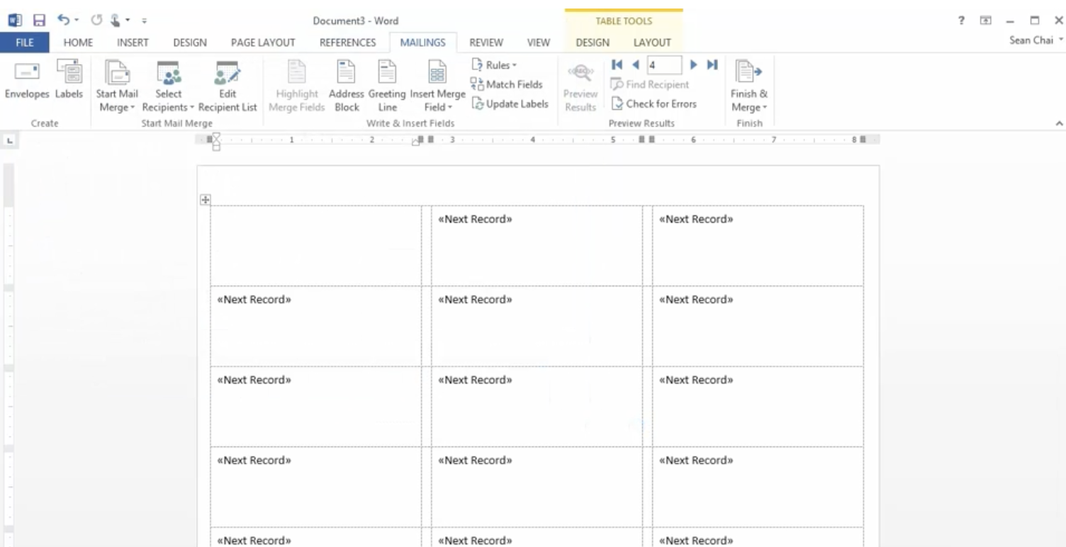 Inserting data with Next Record