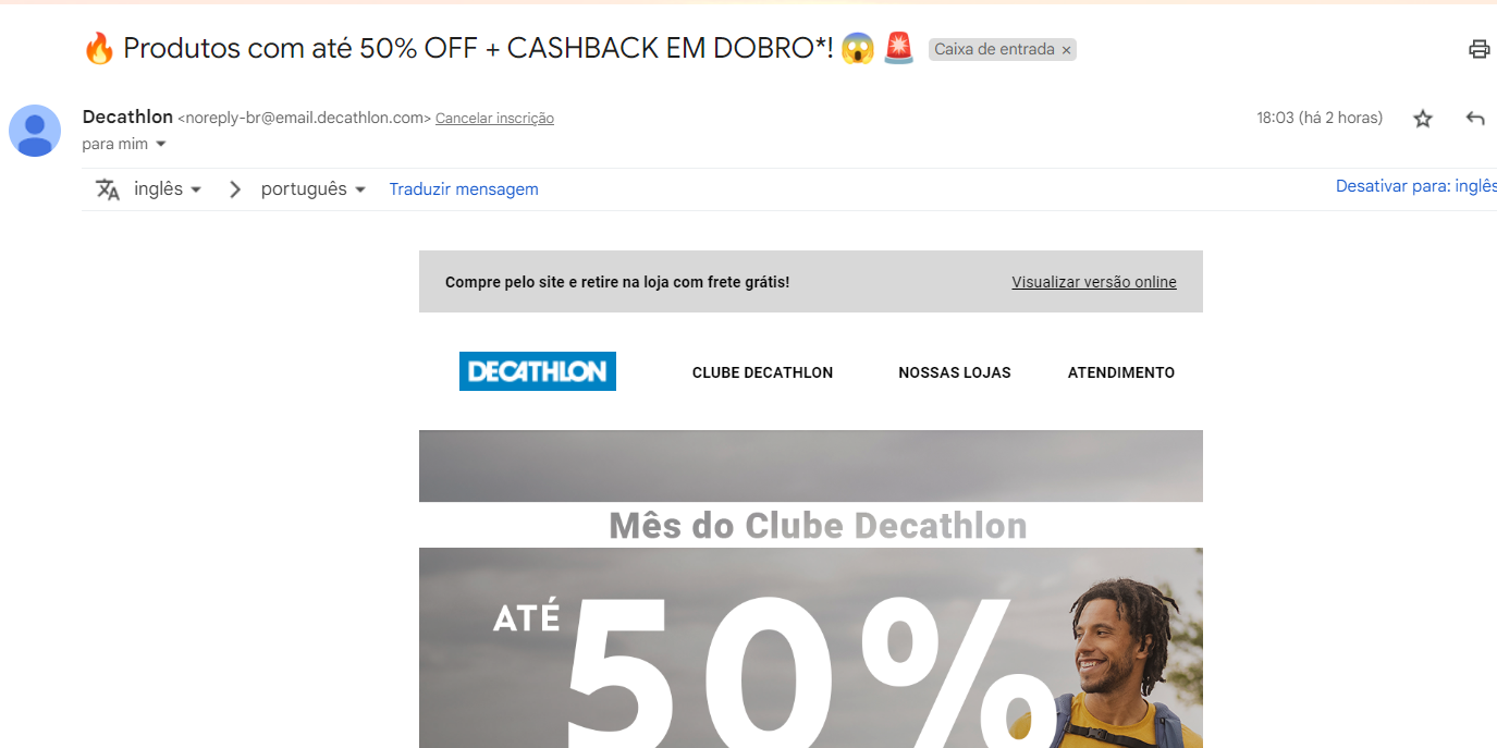 Decathlon abre 40 vagas para vários cargos