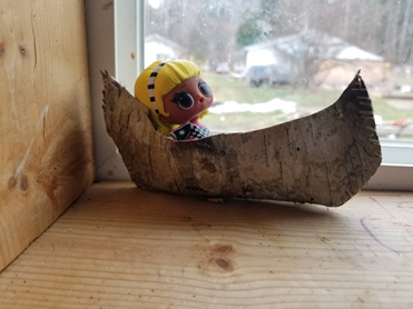 The Birch Store Small Birch Bark Decorative Canoe