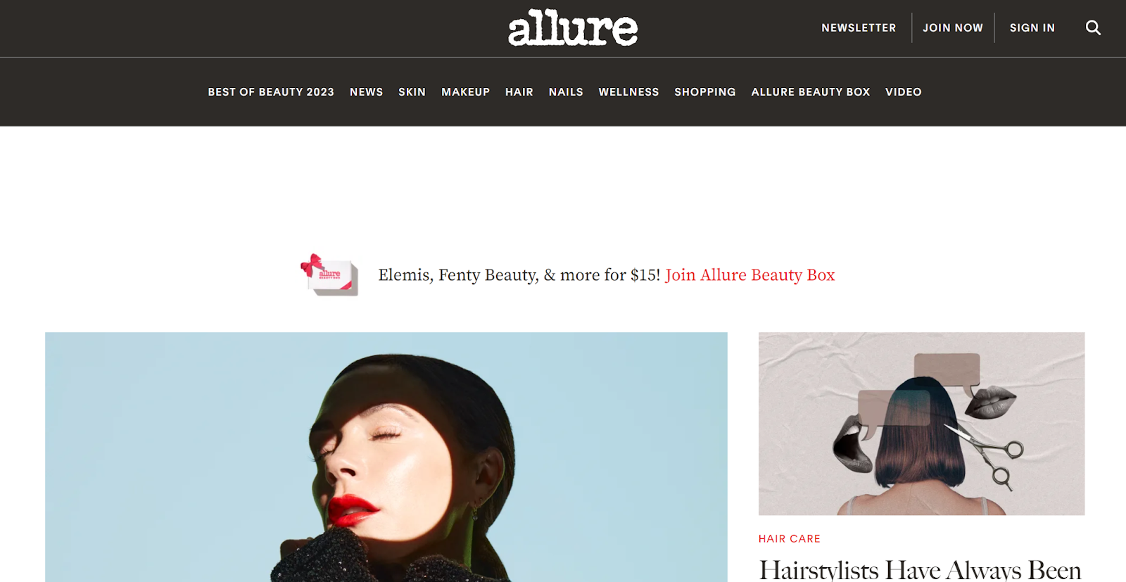Allure is a popular beauty and fashion blog having million of readers.