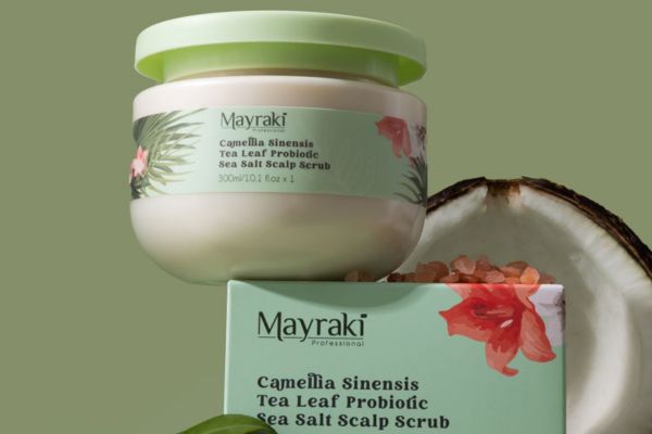 Mayraki Camellia Sinensis Tea Leaf Probiotic Sea Salt Scalp Scrub