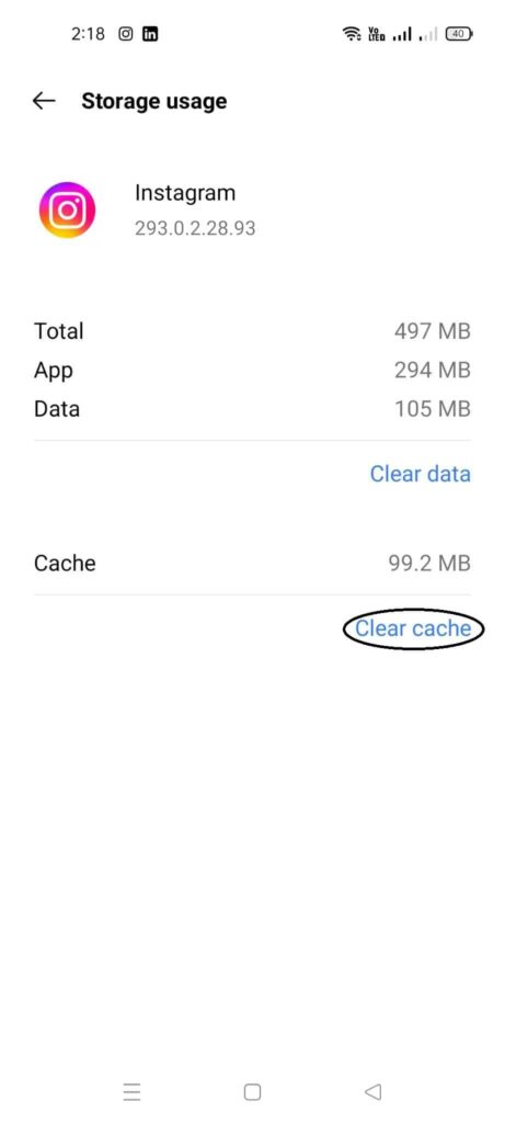 Your Post could not be shared on Instagram - Clear Cache