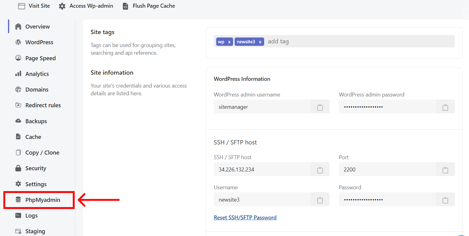 PhpMyadmin On Hosting Dashboard - How To Fix Error Establishing A Database Connection In WordPress