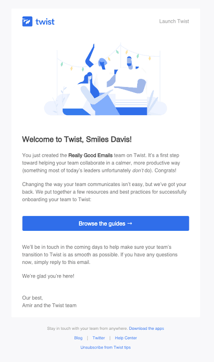 User Onboarding Email