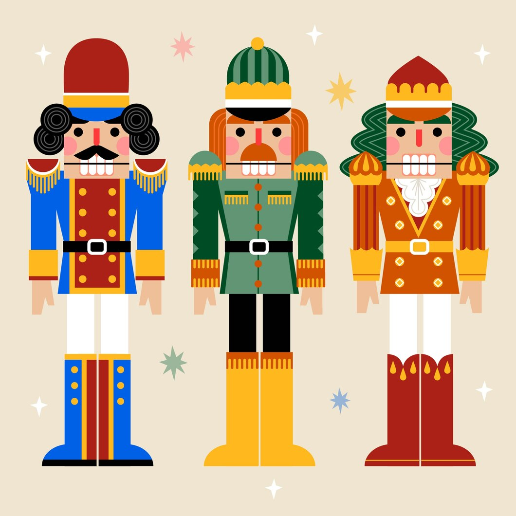 A collection of three Nutcrackers for Christmas.