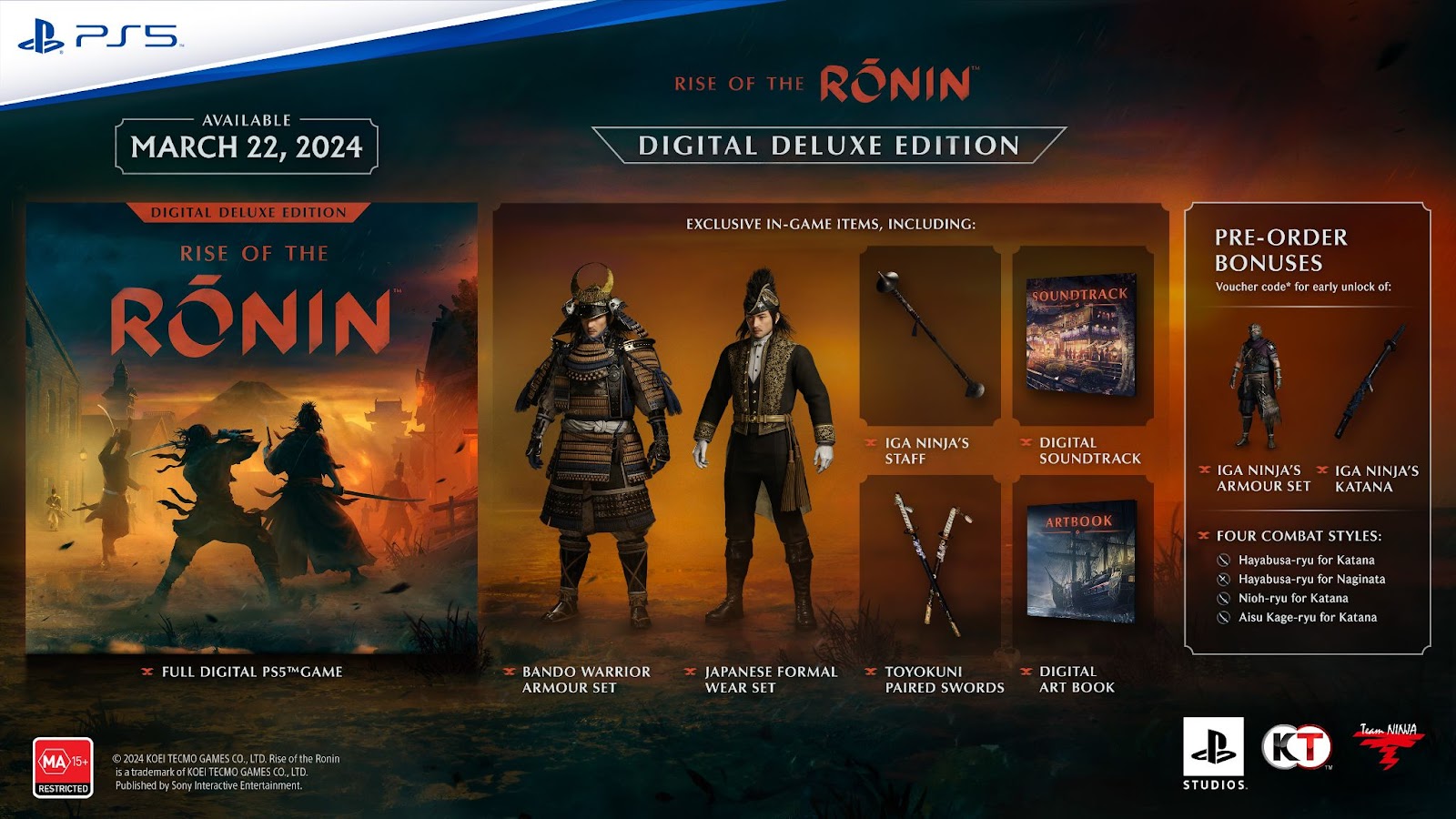 TCMFGames on X: Rise of the Ronin is confirmed PS5 only according to the  PlayStation FAQ - PS5Themes