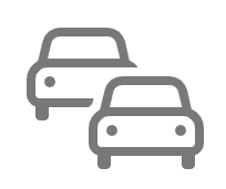 A grey line drawing of cars  Description automatically generated