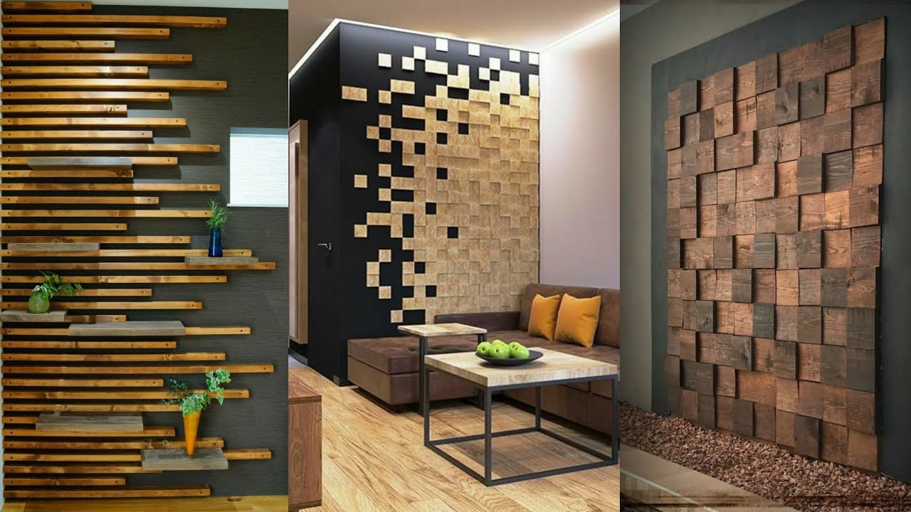 100 Wooden wall decorating ideas for living room interior wall design 2023  - YouTube