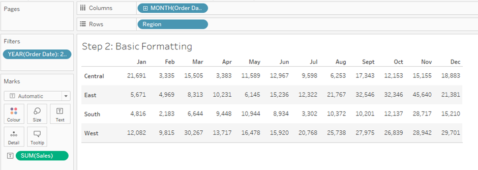 clean up the table in tableau