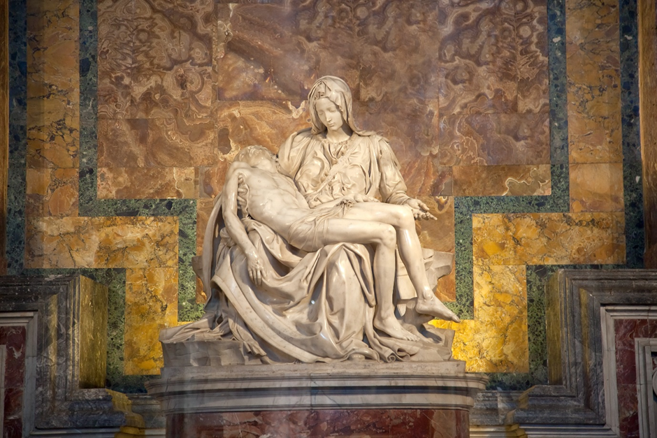 A statue of virgin marry