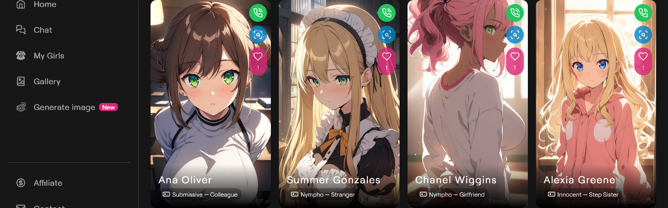 FantasyGF hentai ai app with phone calls