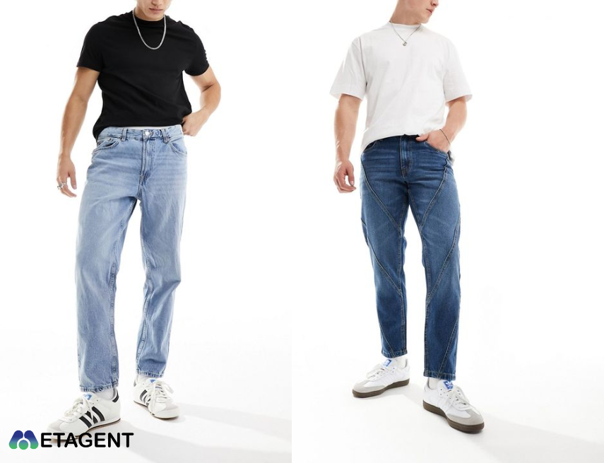 Tất trơn basic kết hợp cùng quần jeans và sneaker