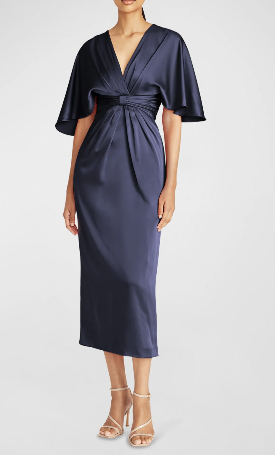 THEIA Lucia Kimono-Sleeve Cocktail Dress
