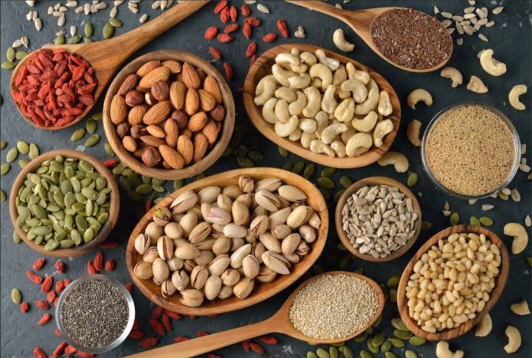 Seeds and nuts  as a superfood during winter 