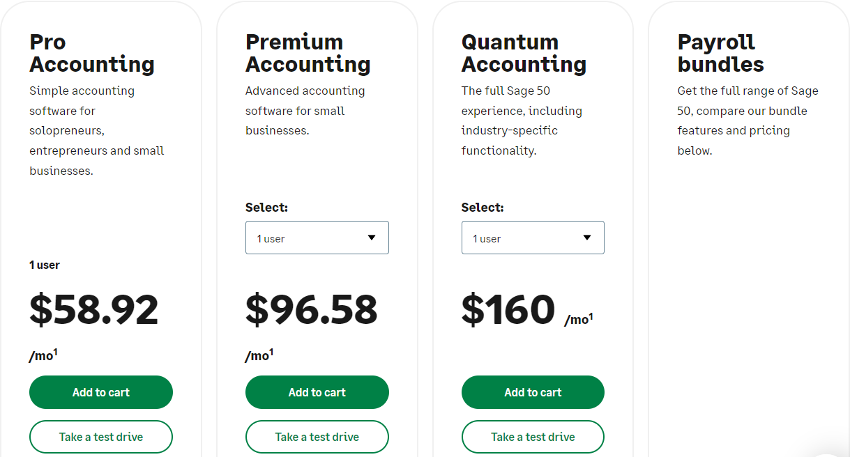 Pricing Plans for Sage 50cloud