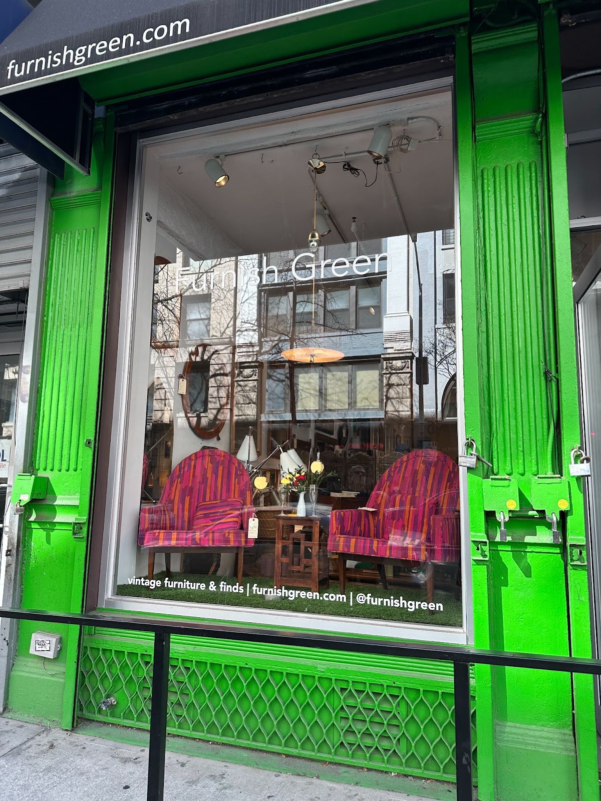 Furnish Green storefront in Chelsea