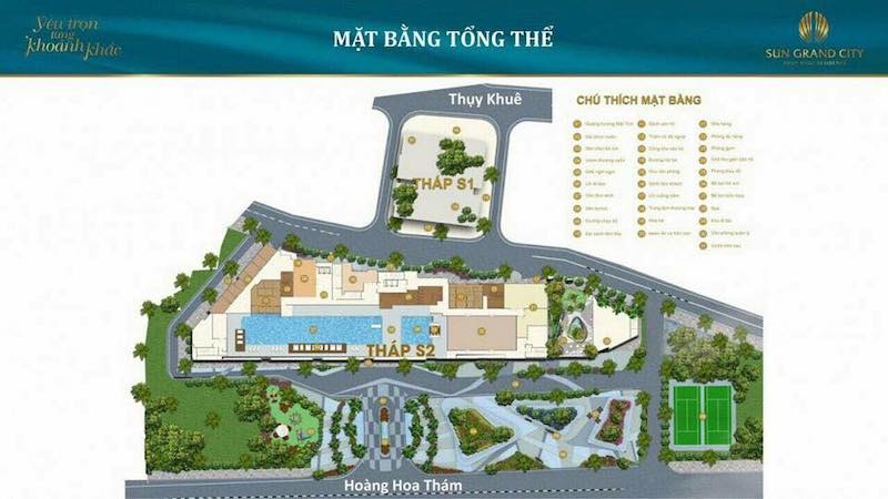 Mặt bằng thiết kế Sun Grand City Thụy Khuê