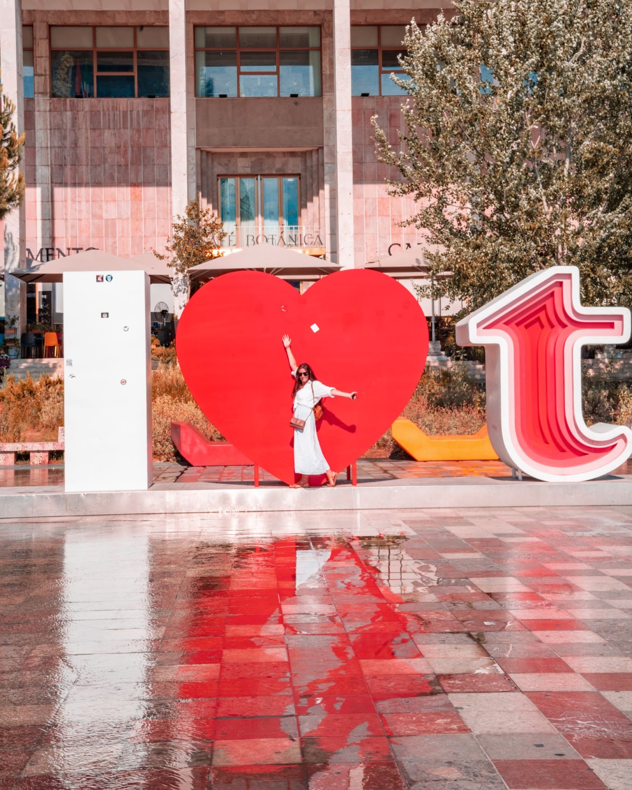 I love Tirana sign in Albania