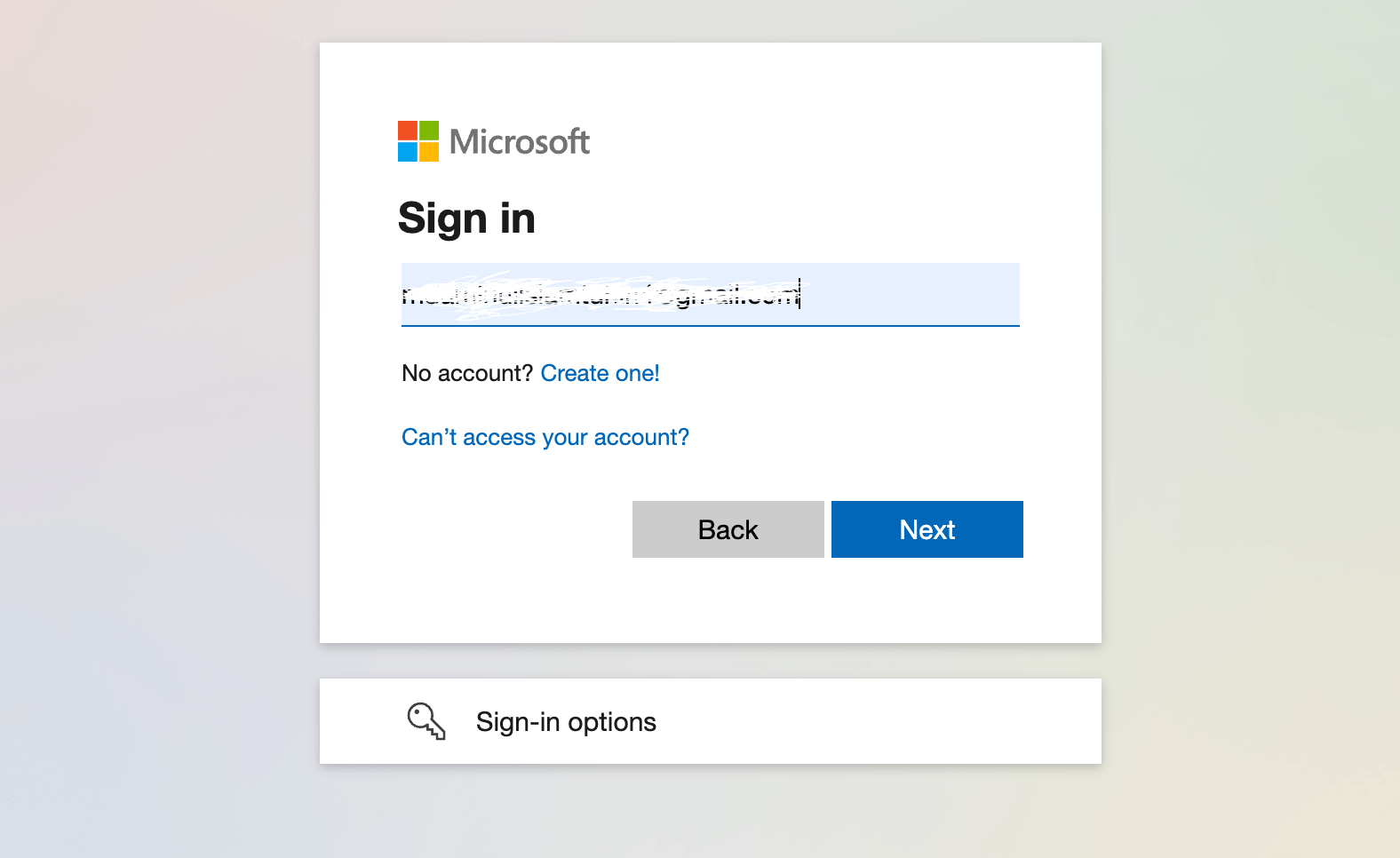 sign in to microsoft account