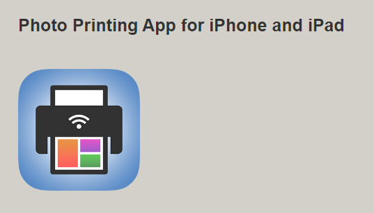 Photo Printing App for iPhone