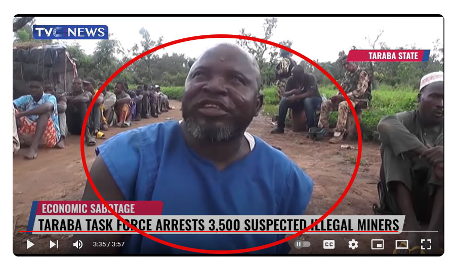 Viral footage shows miners arrested in Taraba, not bandits in Niger State