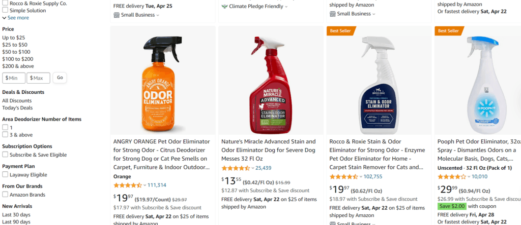 A product listing on Amazon with a strong main image and the keywords "how to increase sales on Amazon," "how to grow my Amazon business," "how to drive more sales on Amazon," "how to increase Amazon PPC sales," "how to advertise my products on Amazon," and "how to increase organic sales on Amazon."