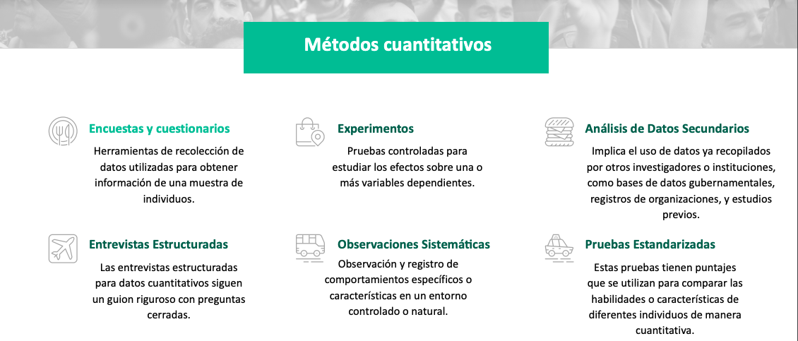 metodos de levantamiento de datos cuantitativos