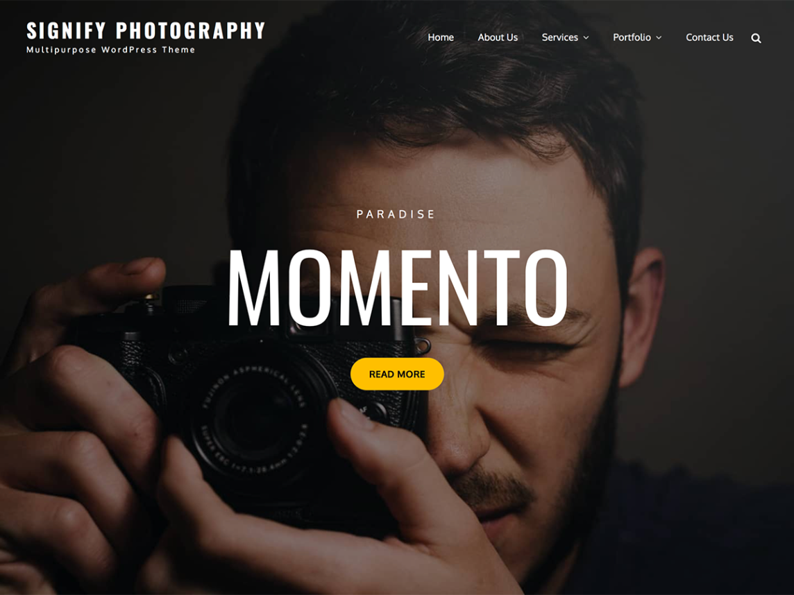 Free WordPress photography themes, Signify photography WordPress theme